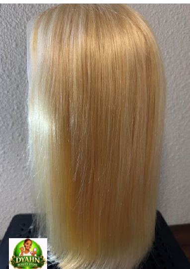 Blonde color glueless wig